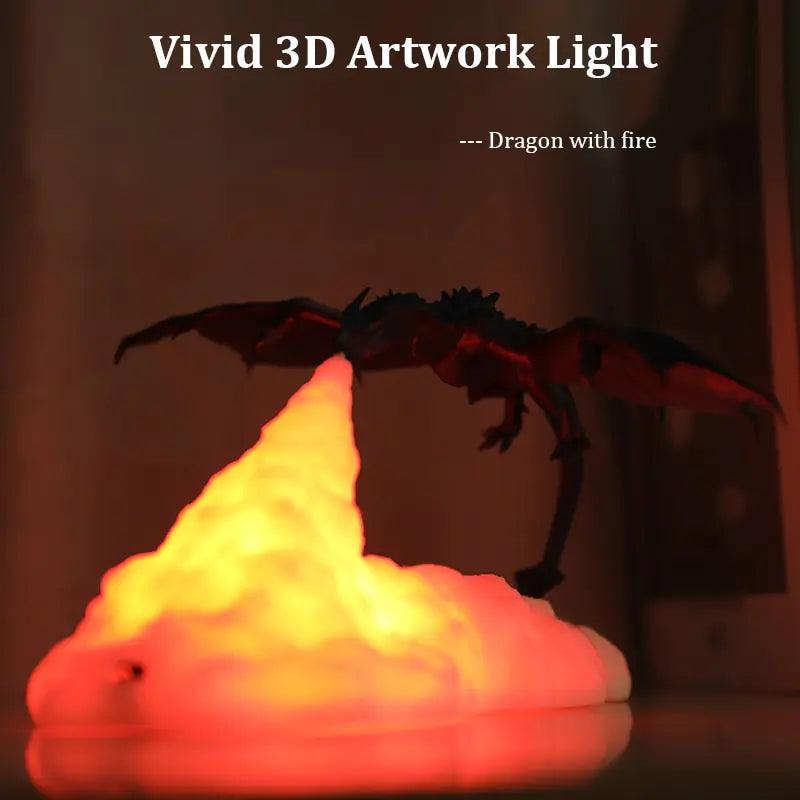 Dragon Flames Desk Lamp - Light Grace
