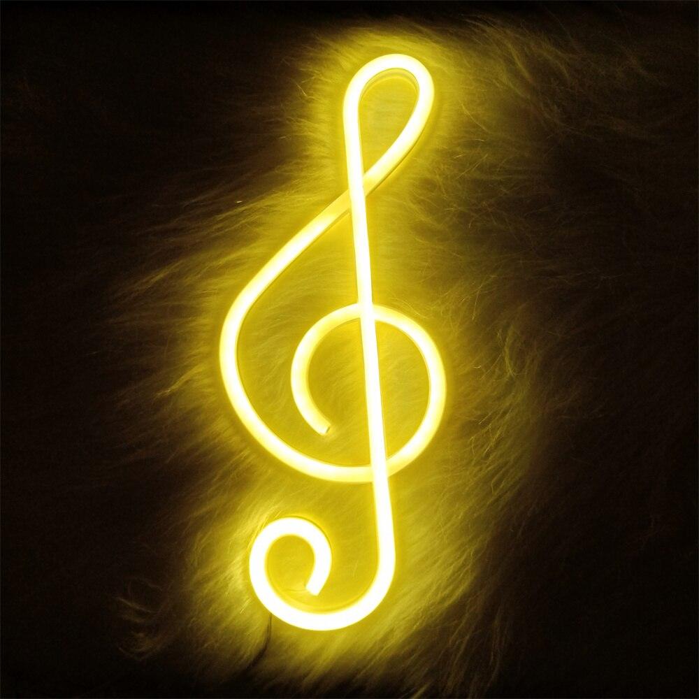 Light grace cute Music Note Neon Signs - Red