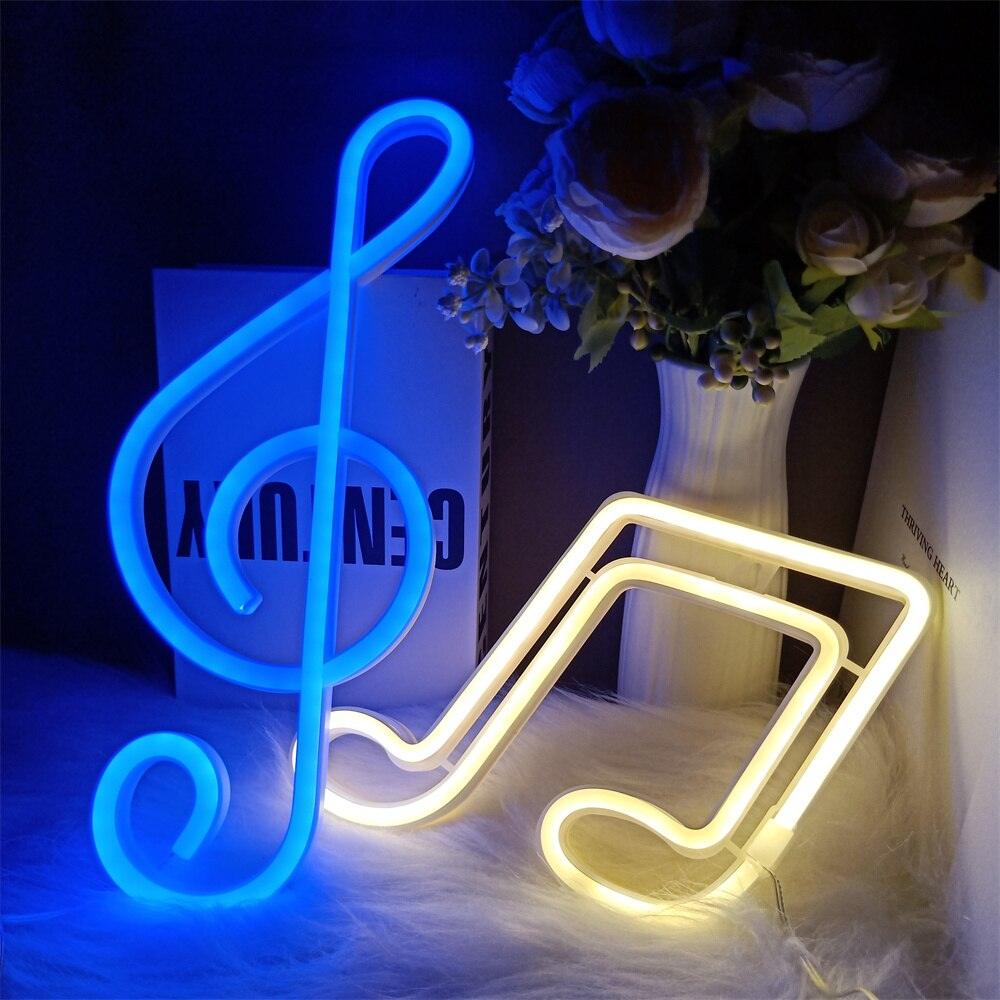 Light grace cute Music Note Neon Signs - Red