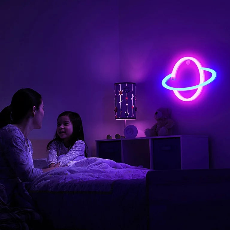 Saturn Neon Sign