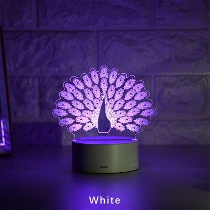 Peacock 3D Lamp