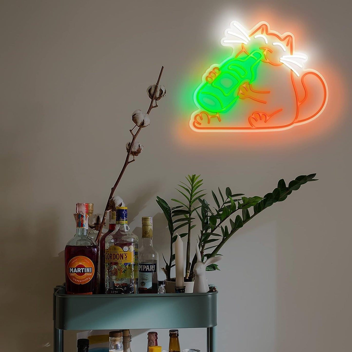 Beer Cat Neon Sign