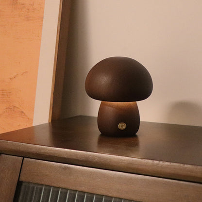 Wooden Mushroom Night Lamp