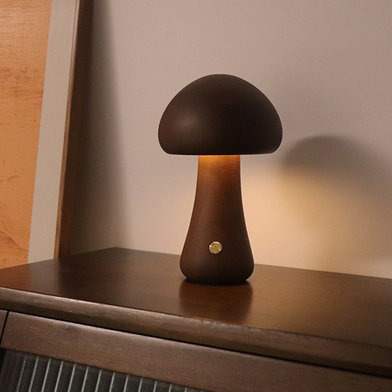 Wooden Mushroom Night Lamp