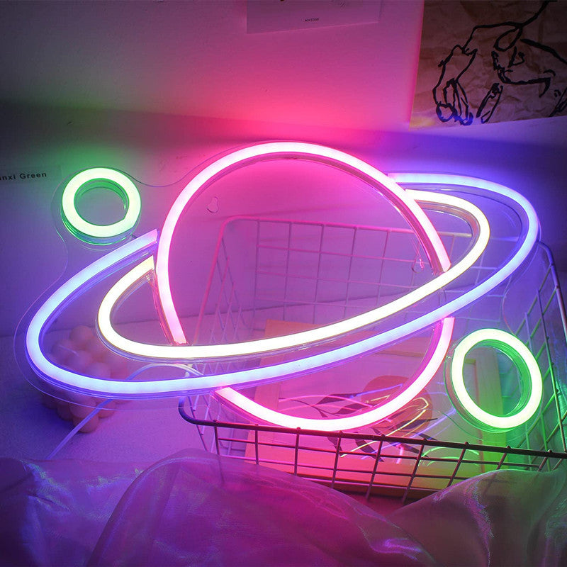 Saturn Neon Sign 2