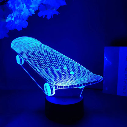 Skateboard 3D Lamp