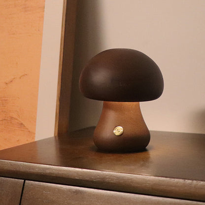 Wooden Mushroom Night Lamp