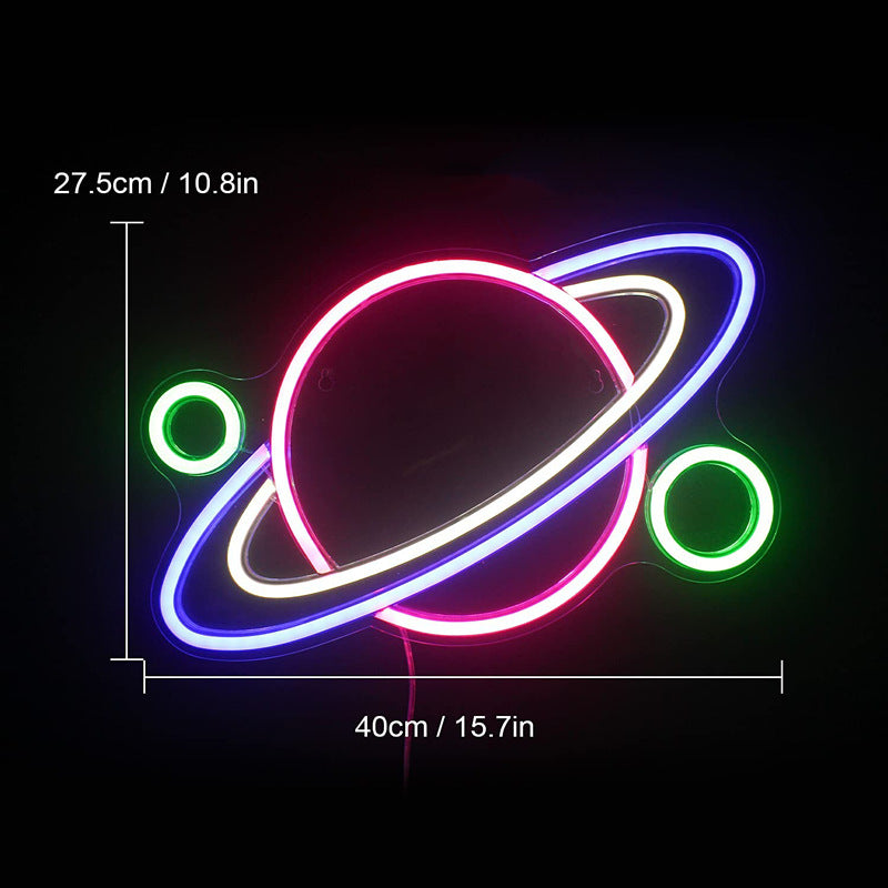 Saturn Neon Sign 2