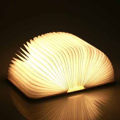 Wooden Folding Book Lamp