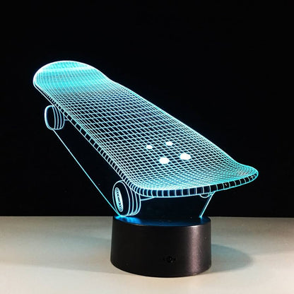 Skateboard 3D Lamp