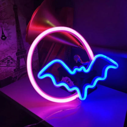 Halloween Bat Neon Sign