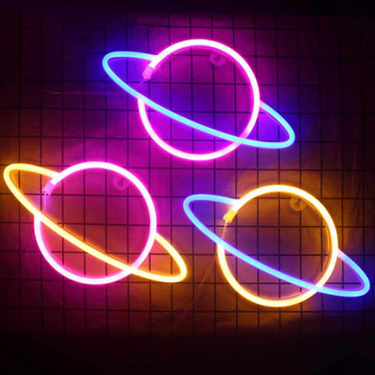 Saturn Neon Sign