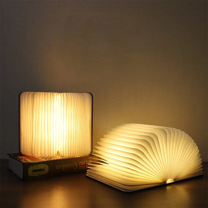 Wooden Folding Book Lamp