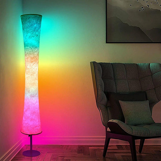 RGB Fabric Floor Lamp from Light grace in room corner