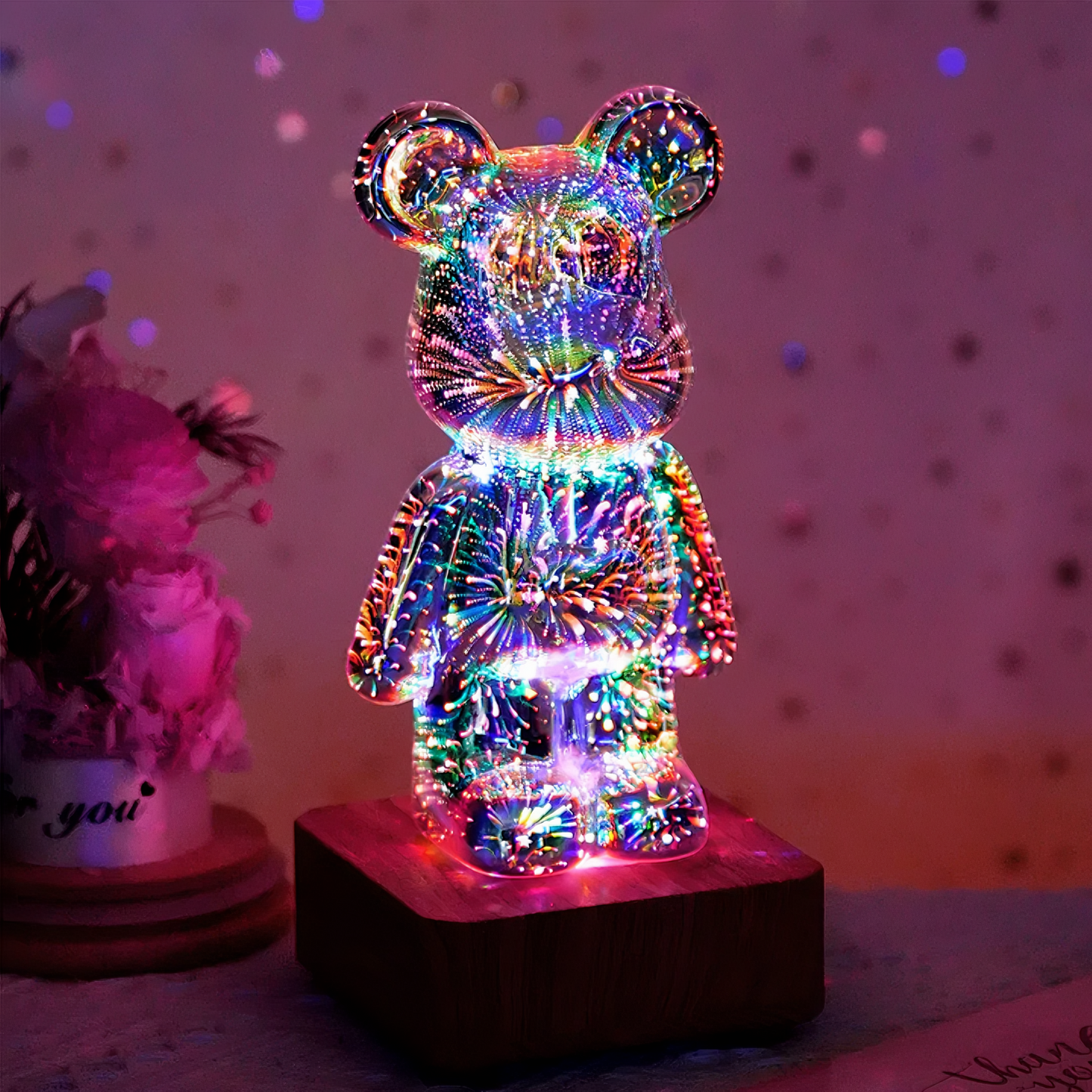 Fireworks Bear Lamp