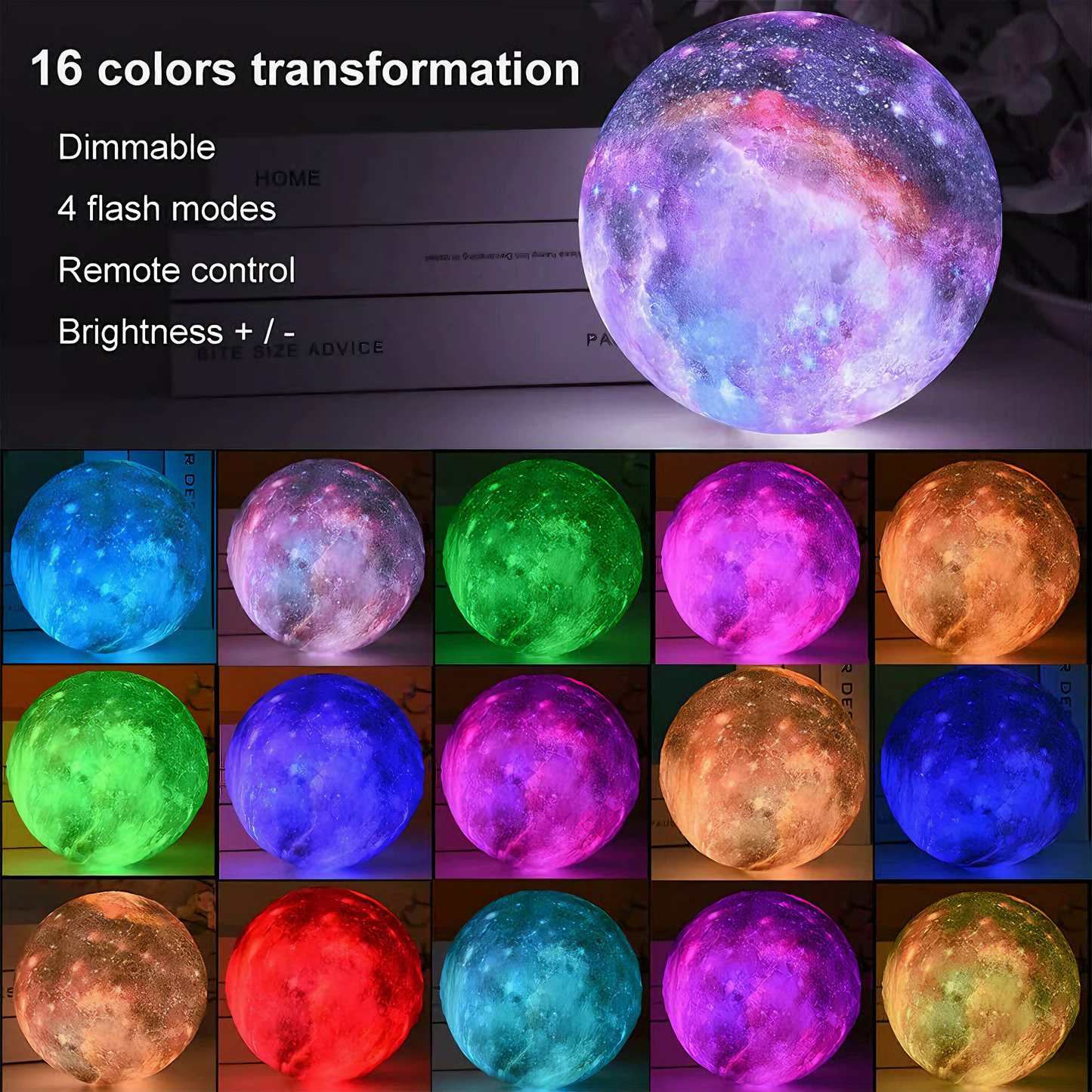 Galaxy Moon Lamp