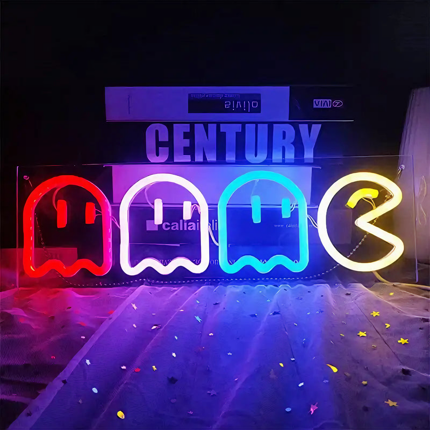 Pac-Man Neon Sign