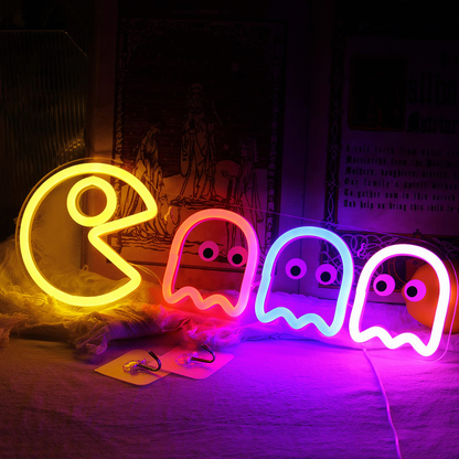 Pac-Man Neon Sign