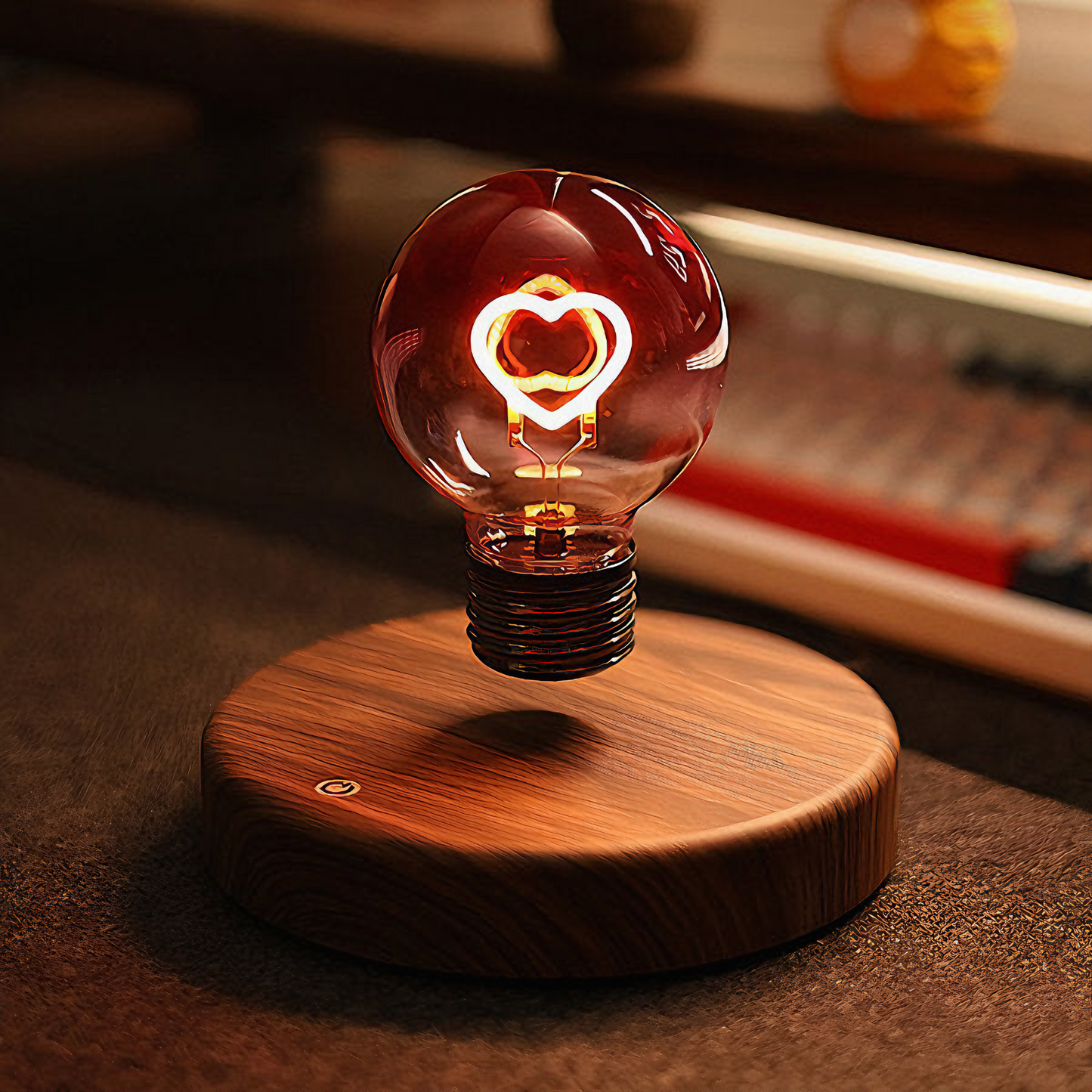 Levitating Heart Bulb Lamp