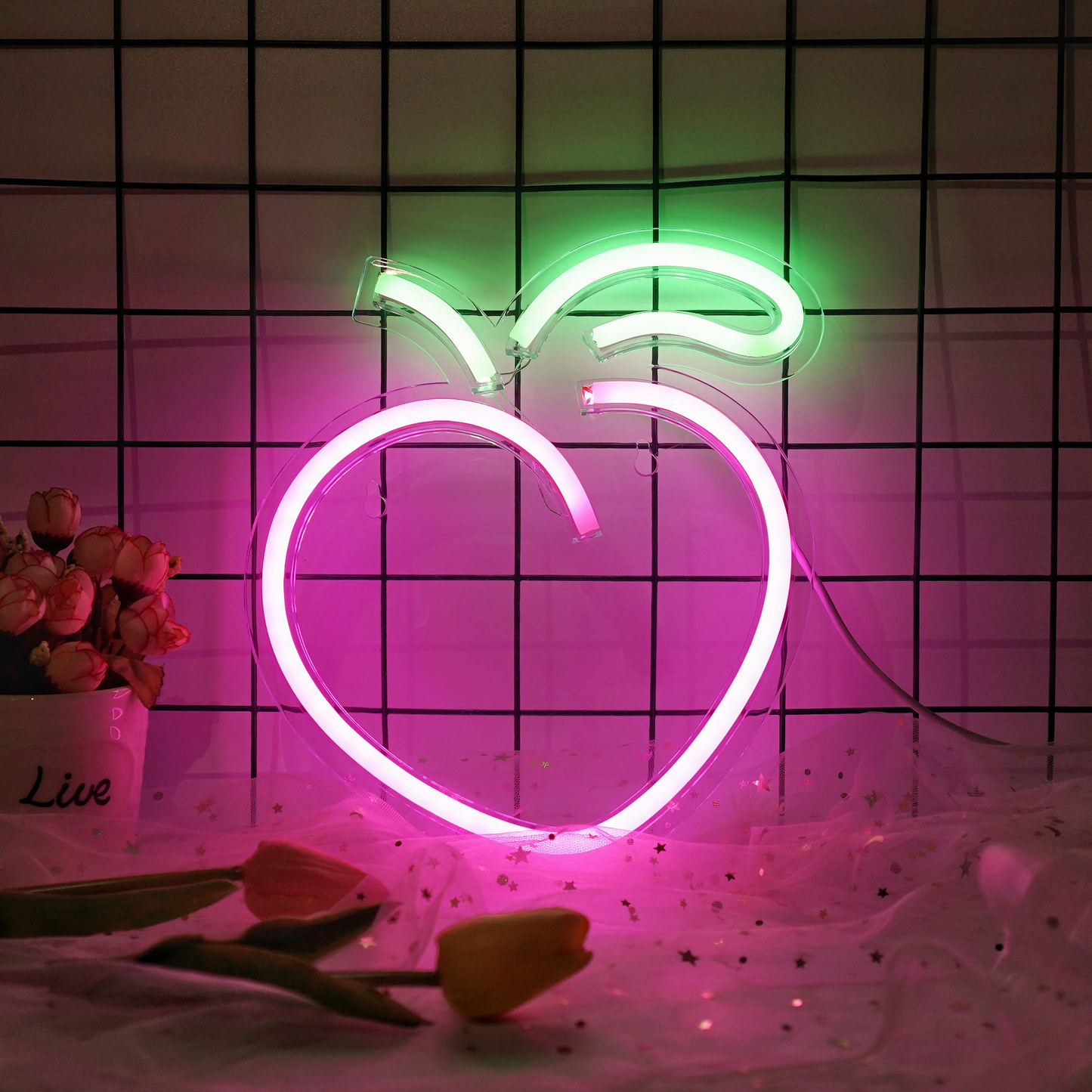 Peach Neon Sign