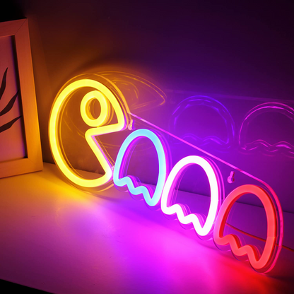 Pac-Man Neon Sign