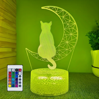 Moon Cat 3D Lamp