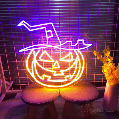 Halloween Pumpkin Neon Sign