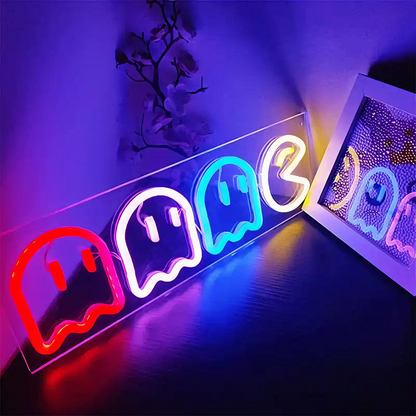 Pac-Man Neon Sign