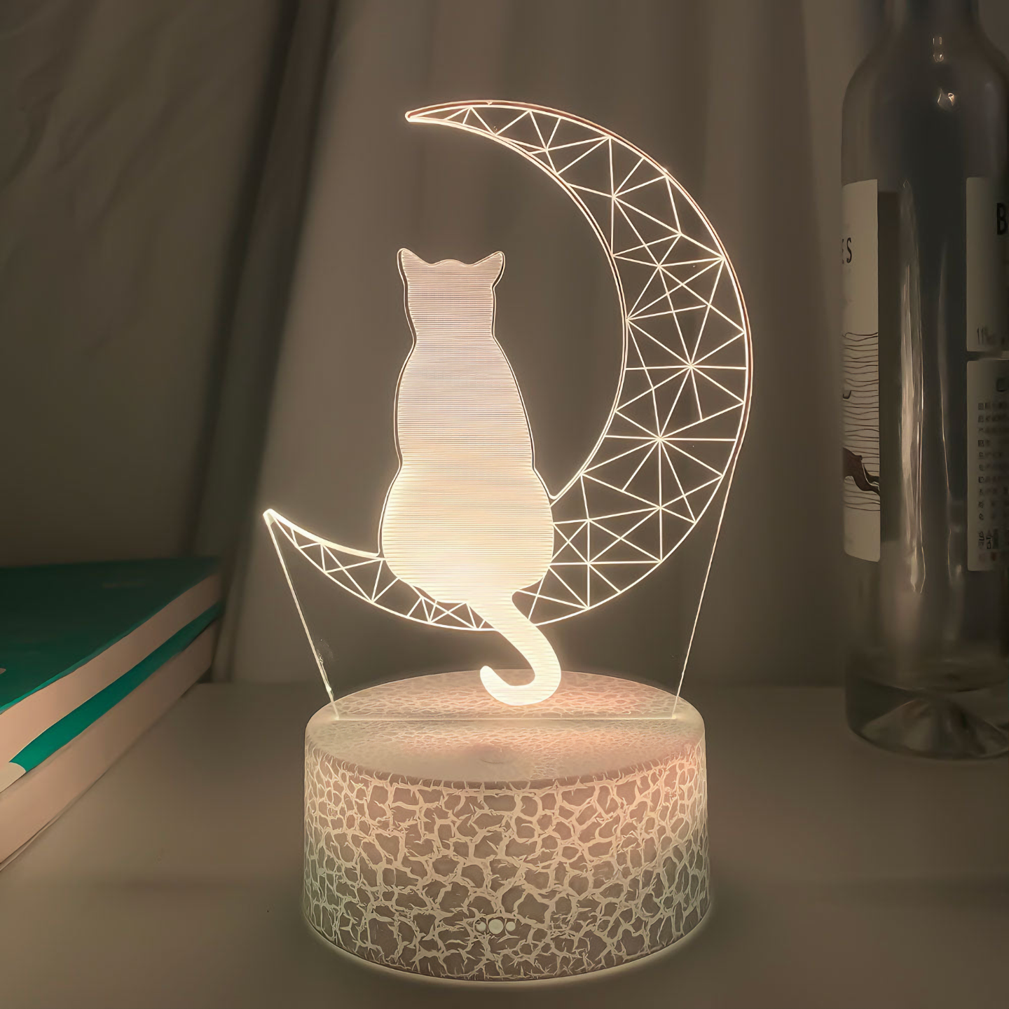 Moon Cat 3D Lamp