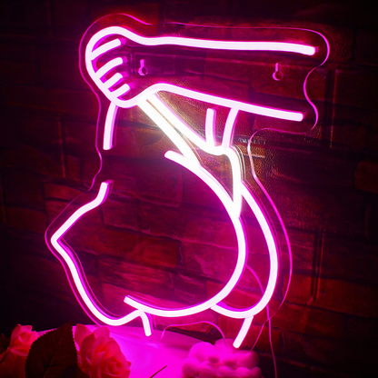 Peachy Pull Neon Sign