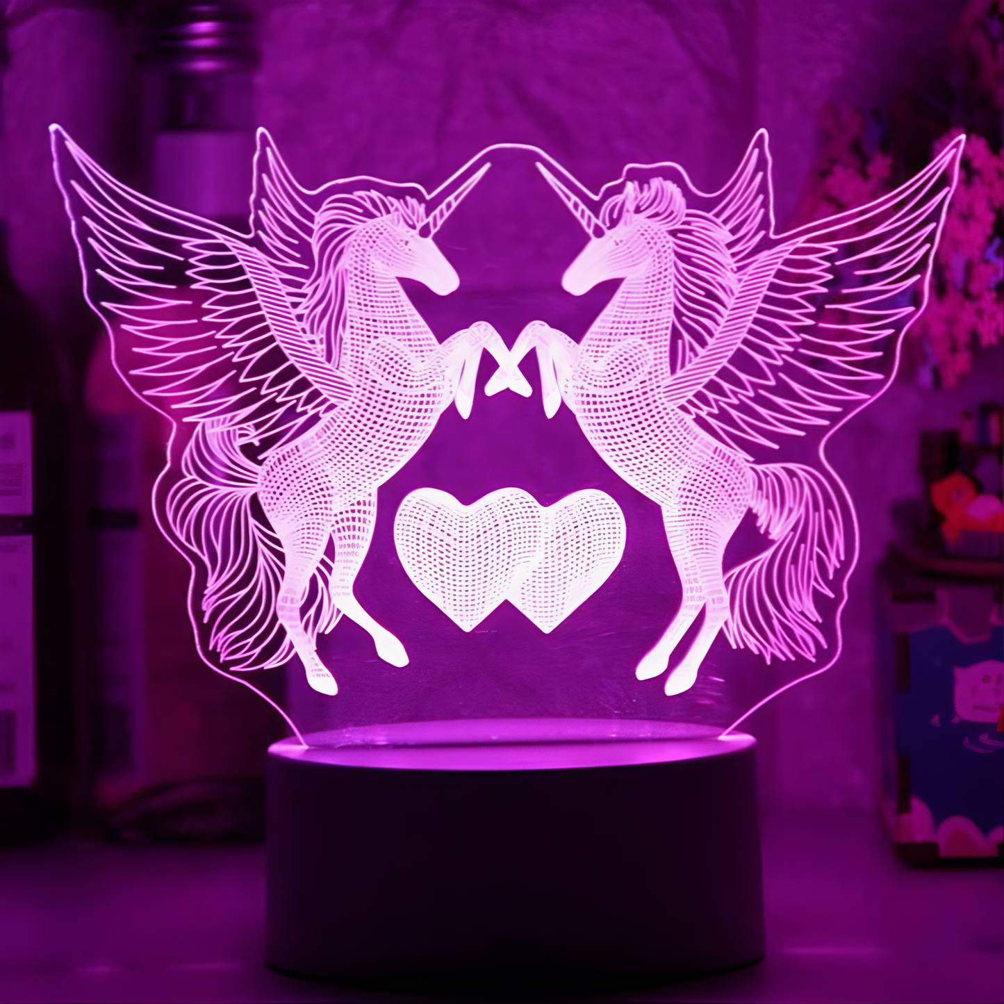 Unicorn Love 3D Lamp