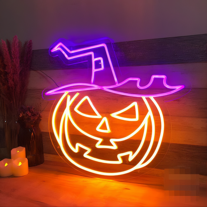 Halloween Pumpkin Neon Sign