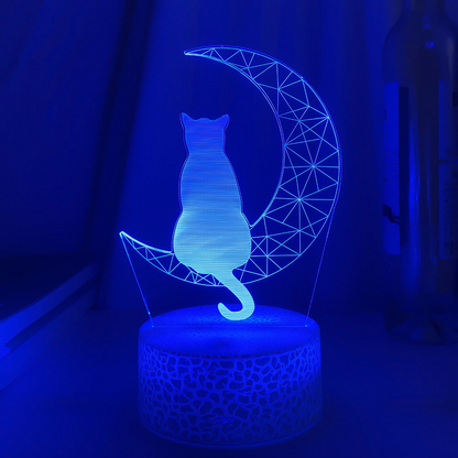 Moon Cat 3D Lamp