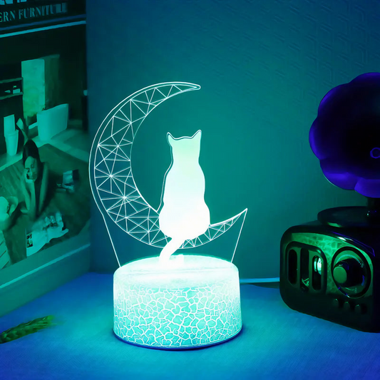 Moon Cat 3D Lamp