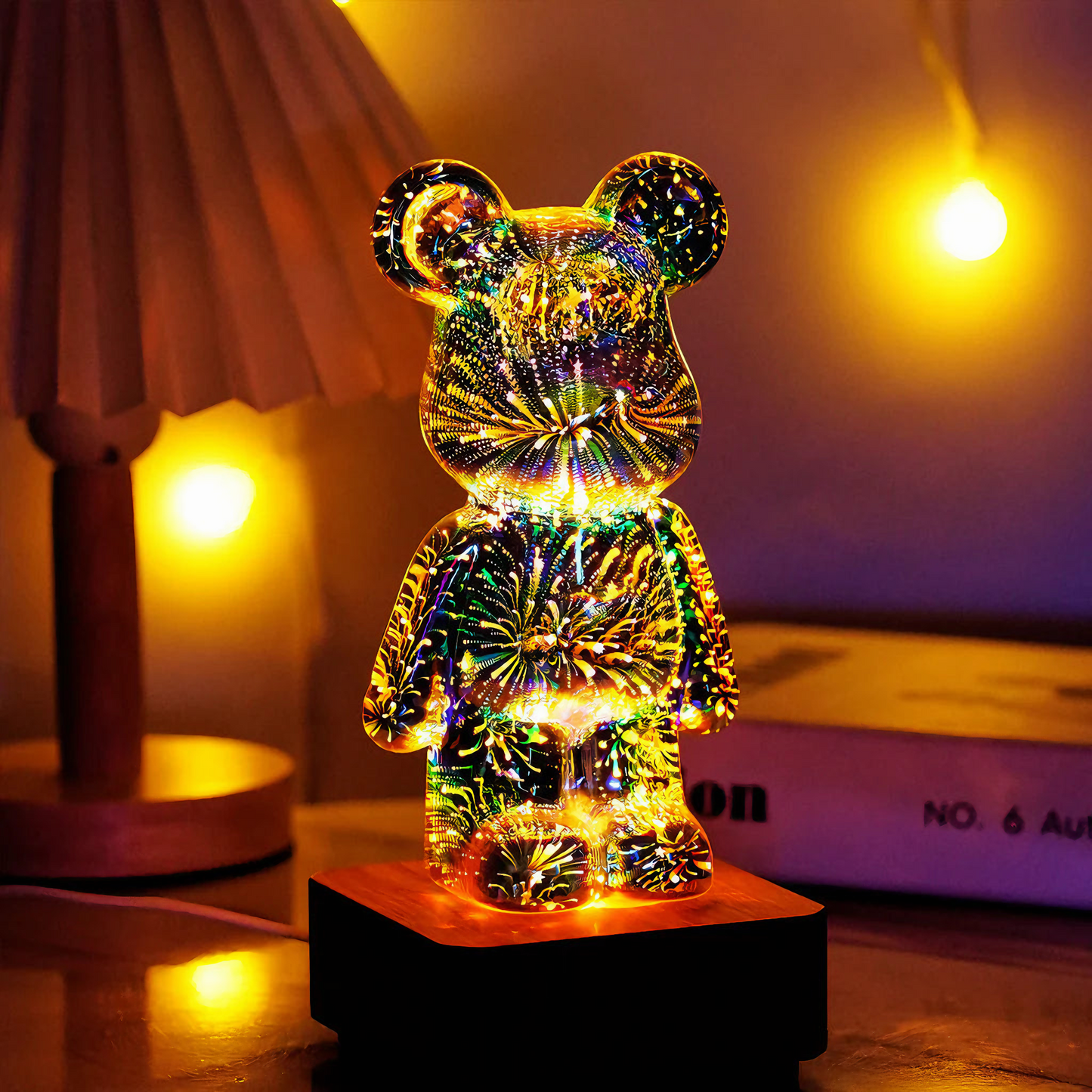 Fireworks Bear Lamp