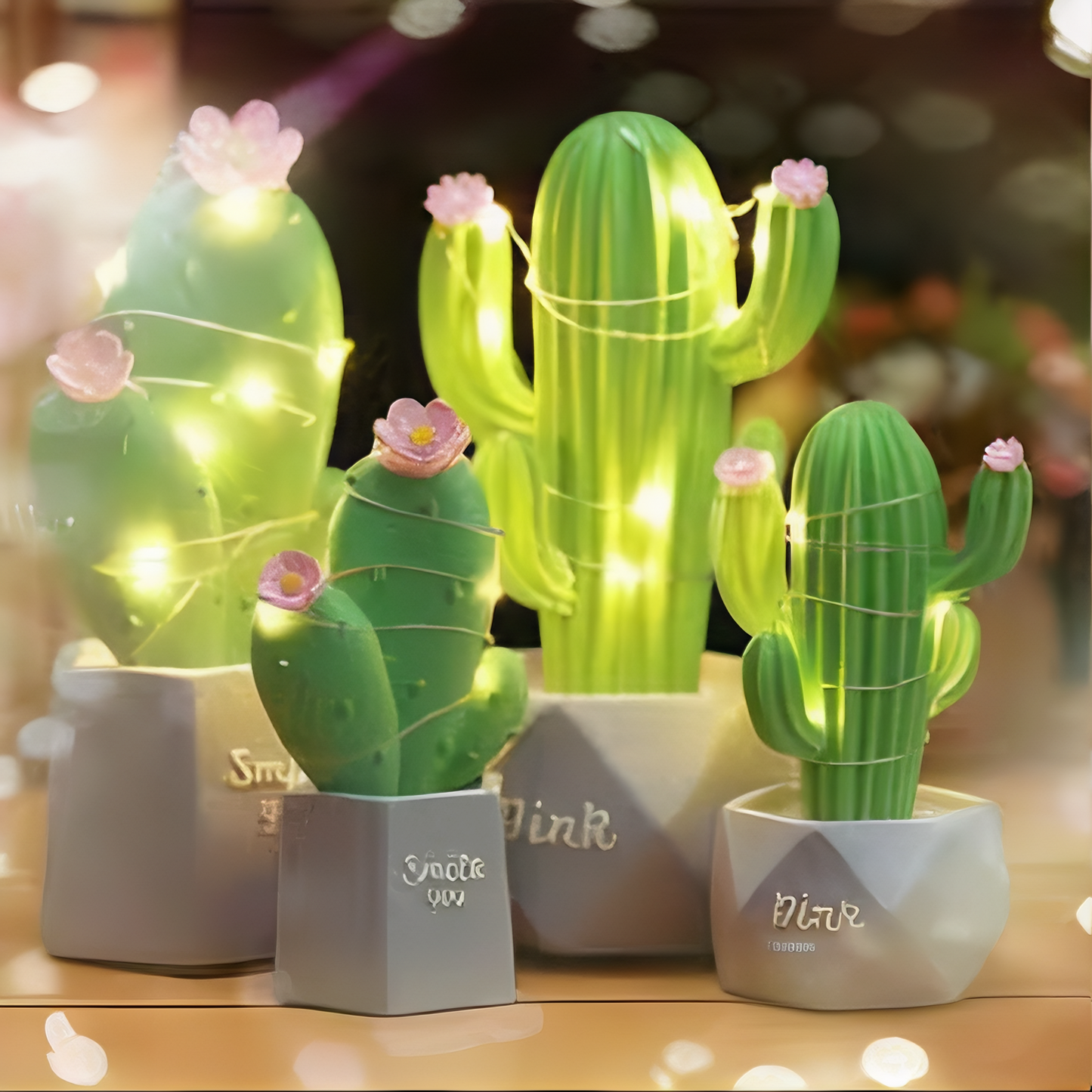 Mini Cactus Night Lamps