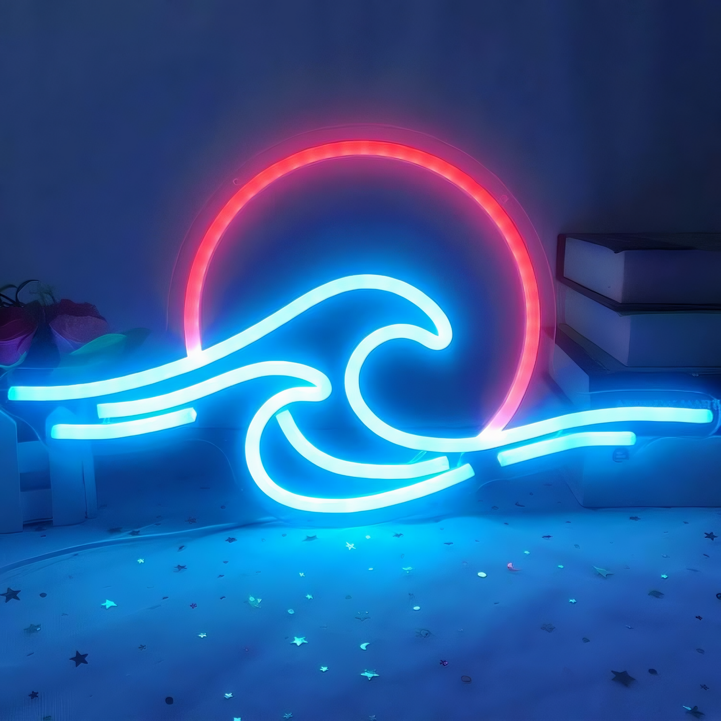 Lunar Moon Wave Neon Sign