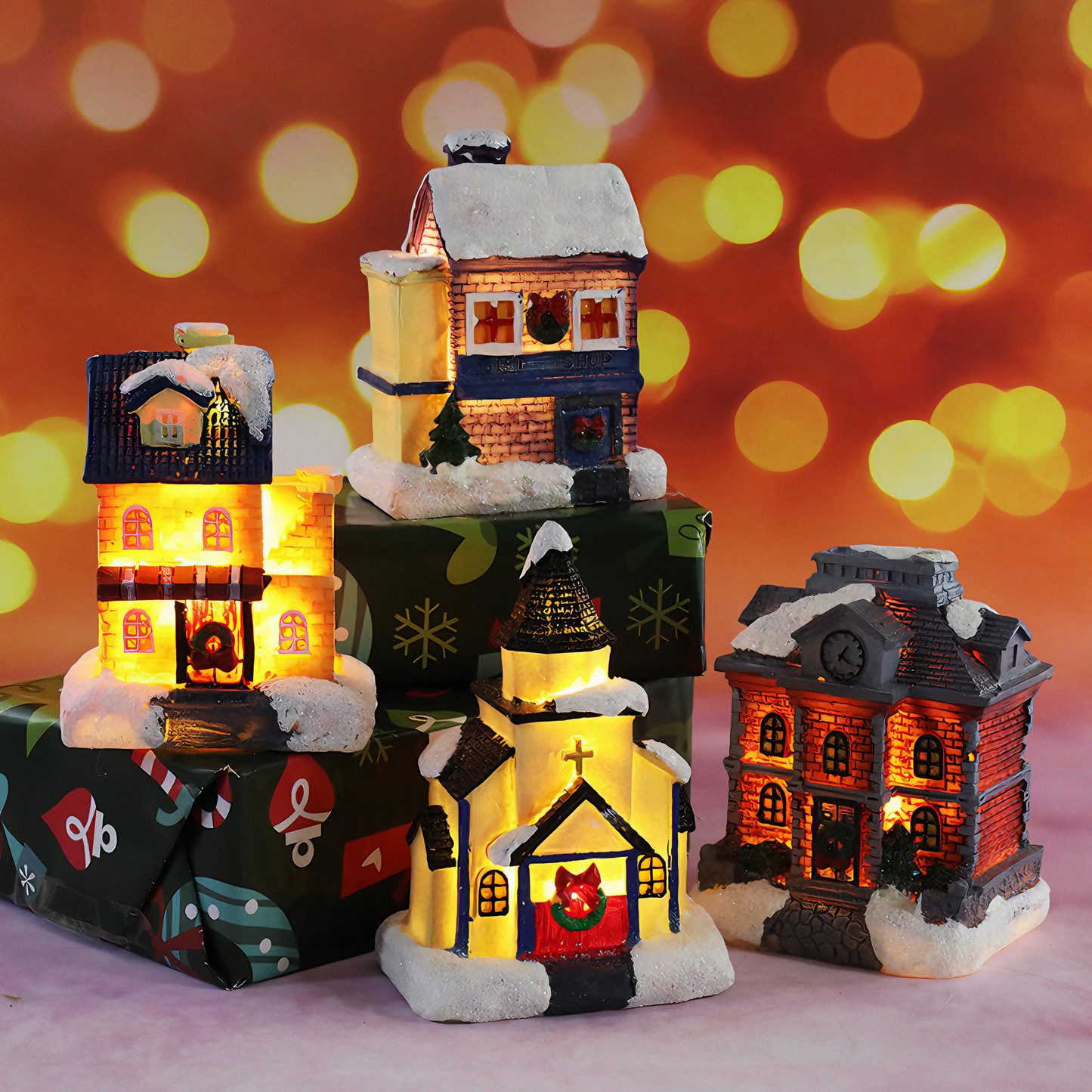 Led Christmas Mini Houses