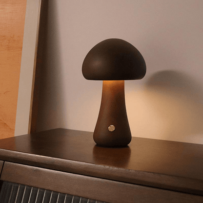 Lightgrace Wooden Mushroom Night Lamp - A / Beech