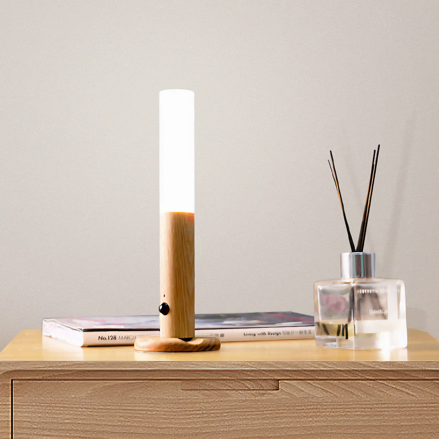 Wood Wireless Wall Lamp