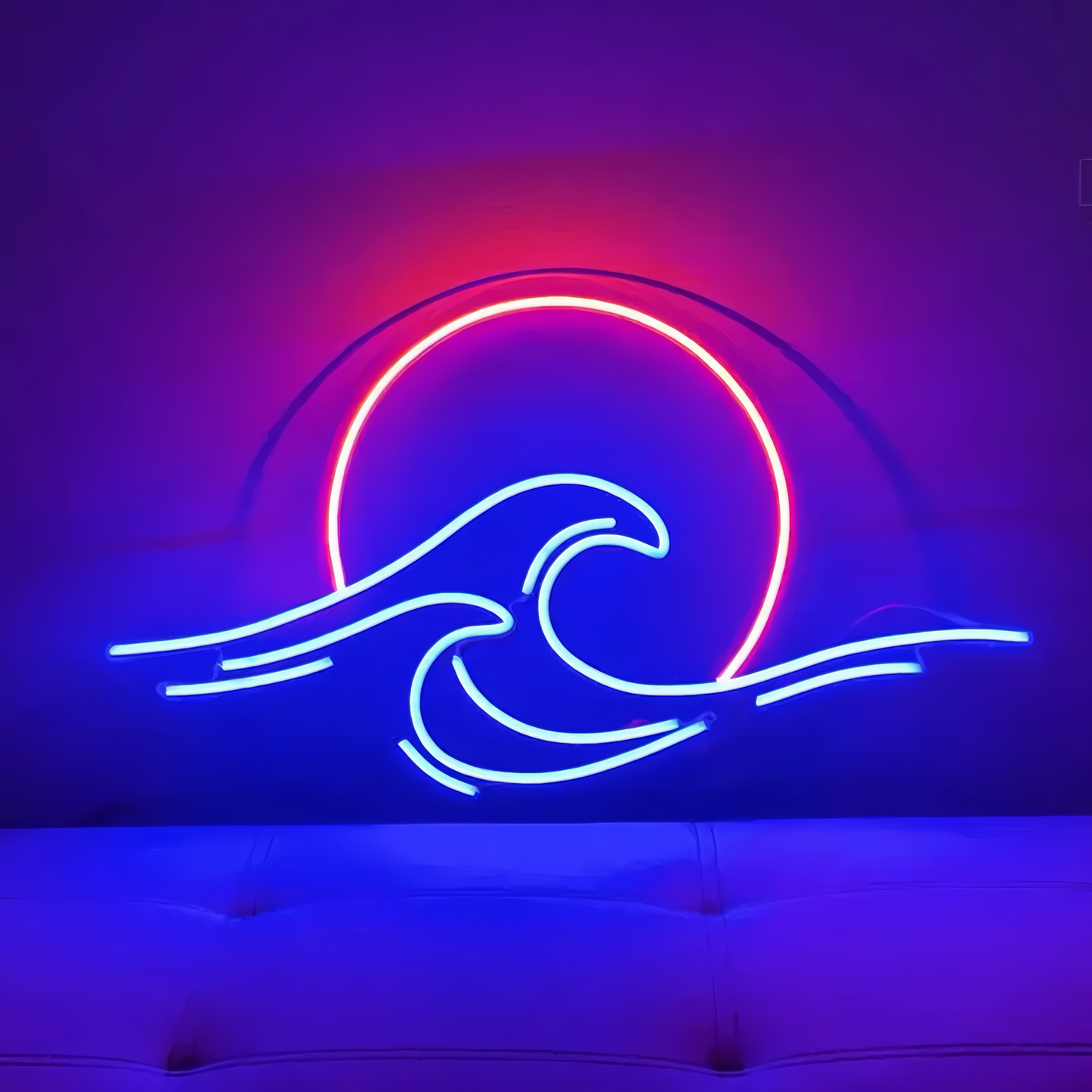 Lunar Moon Wave Neon Sign