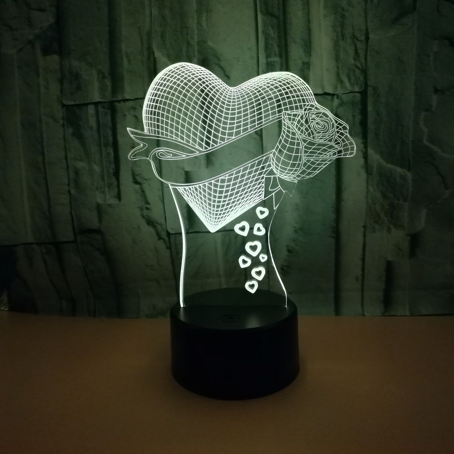 Heart Rose 3D Lamp