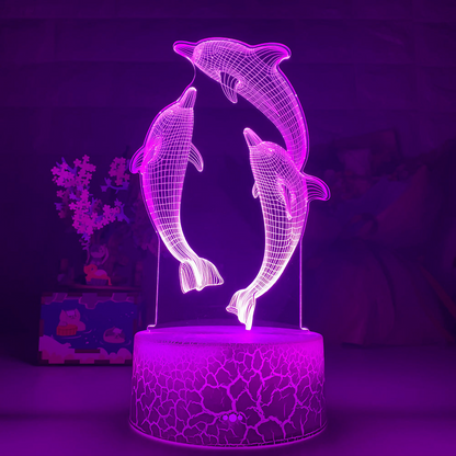 Dolphins 3D Lamp