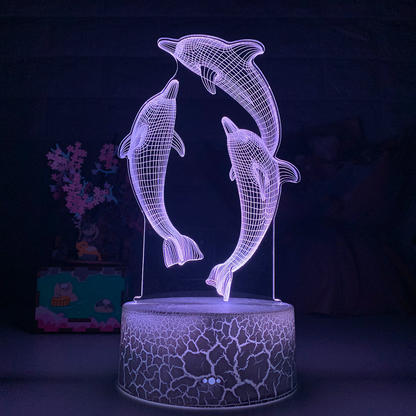 Dolphins 3D Lamp