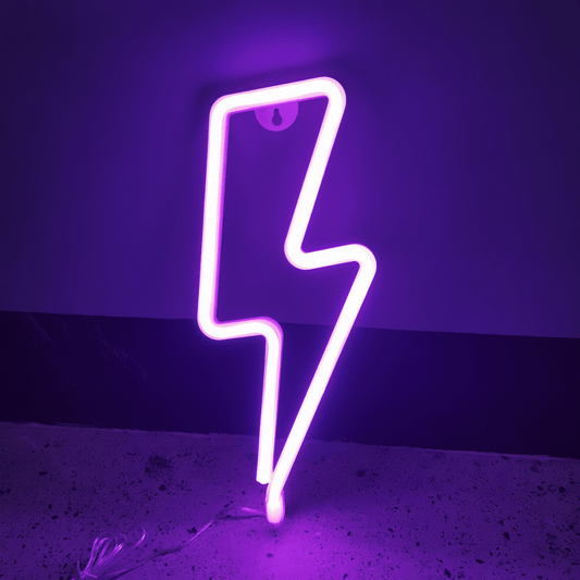 Lightgrace Lightning Neon Sign - Purple