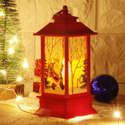 Light Grace Christmas Lantern Lamp - Red santa