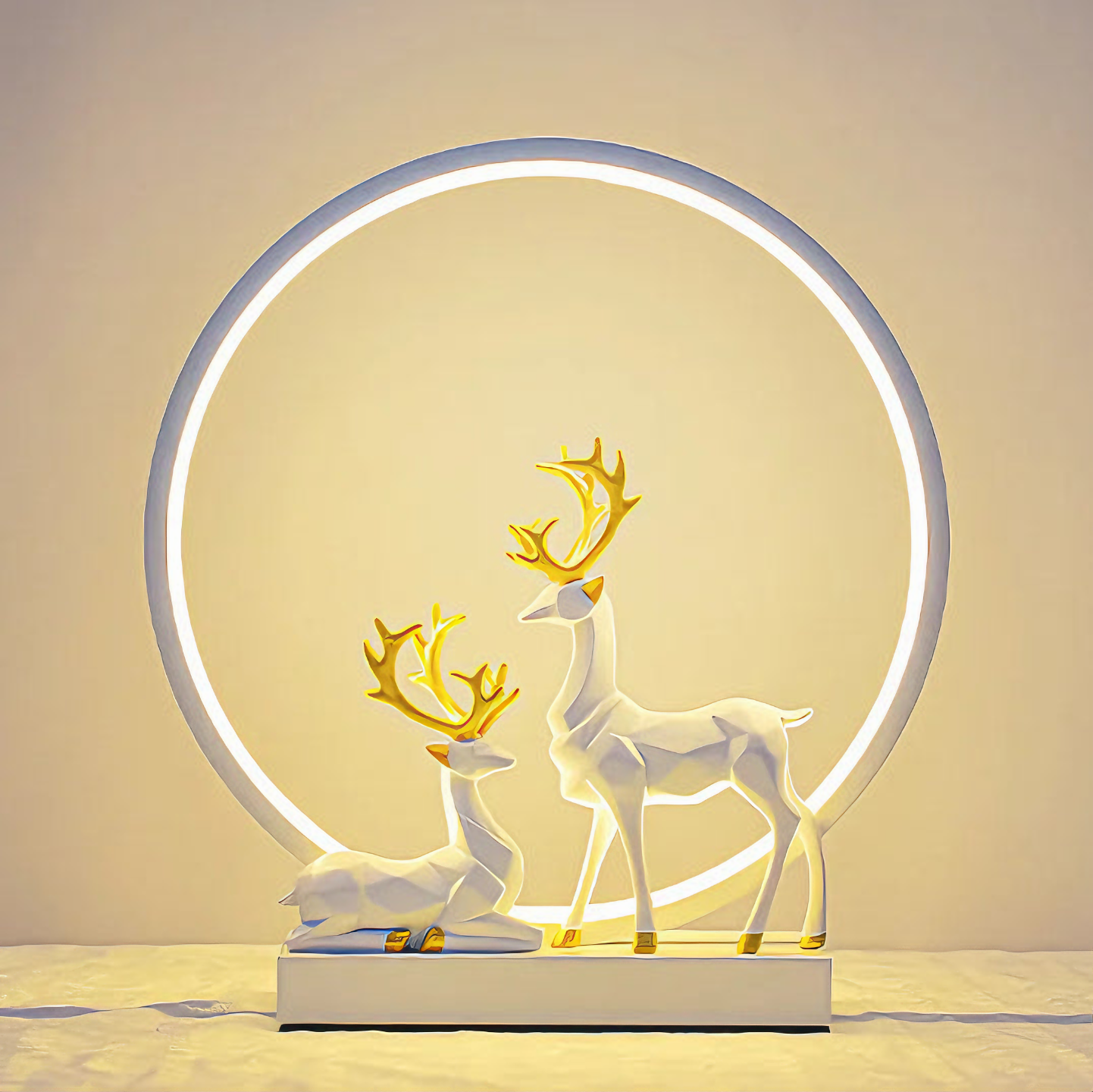 Deer Couple Lamp