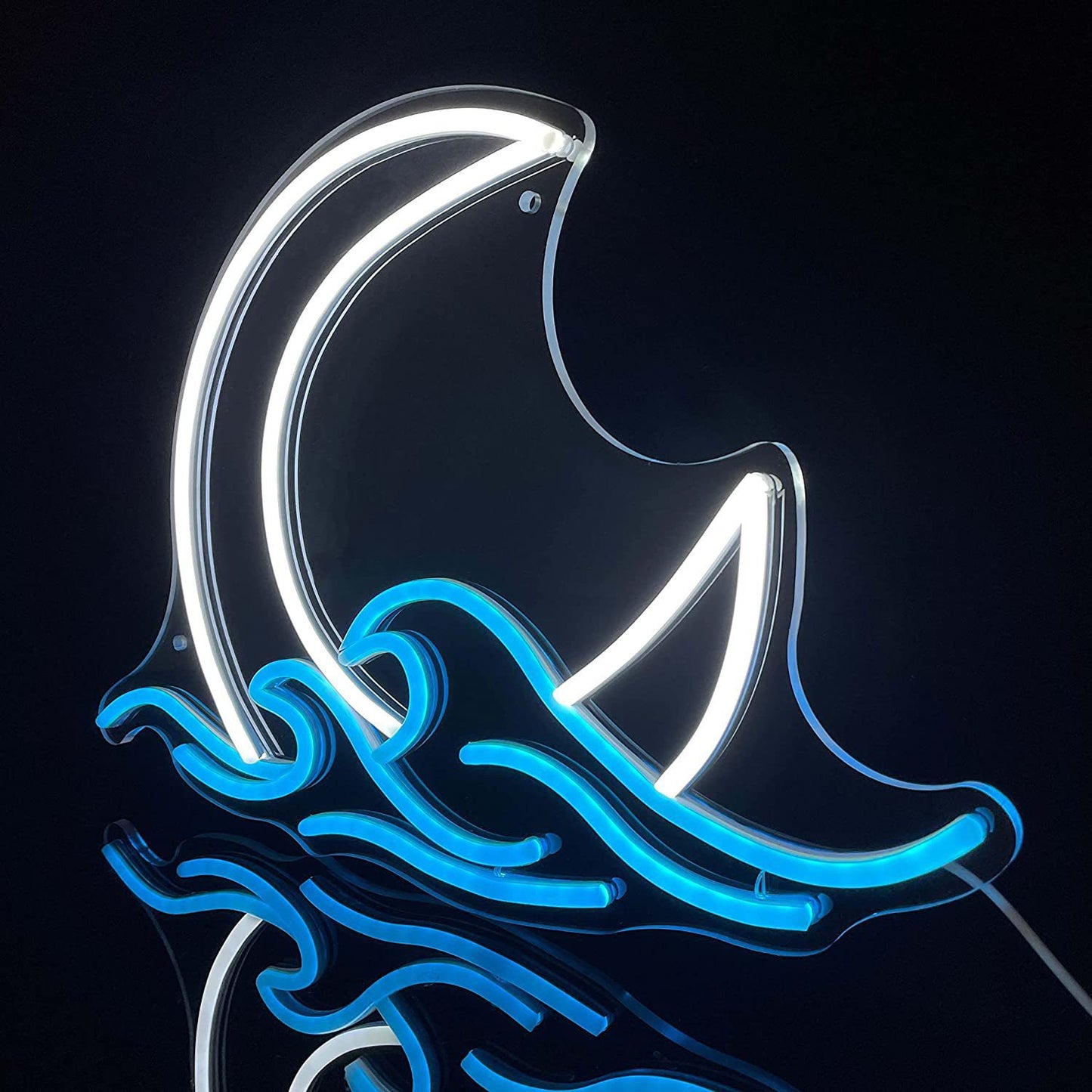 Moon Wave Neon Sign