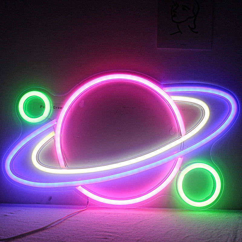 Saturn Neon Sign 2