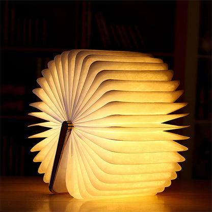 Wooden Folding Book Lamp